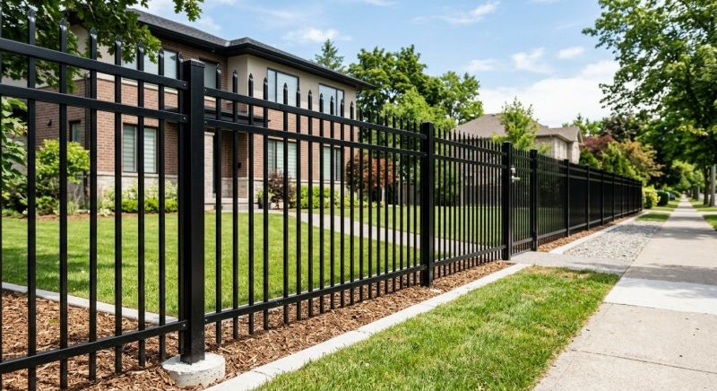 Black Metal Fence Installation in South Houston, TX