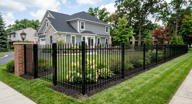 Black Metal Fence Installation in Pearland, TX