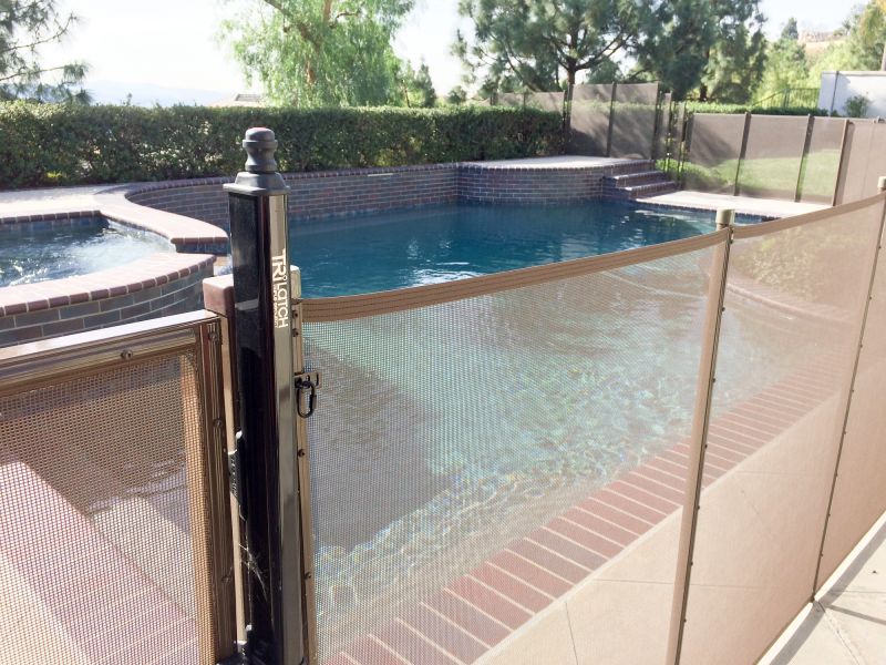 Mesh Pool Safety Fence in Use
