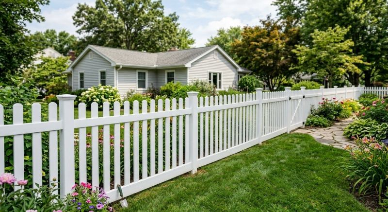 White Pvc Fence Installation in St Louis, MO