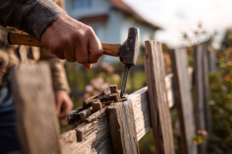 Wood Fence Repair in Spring
